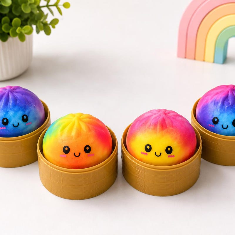 Pack 12 Mini Dumplings Squishy